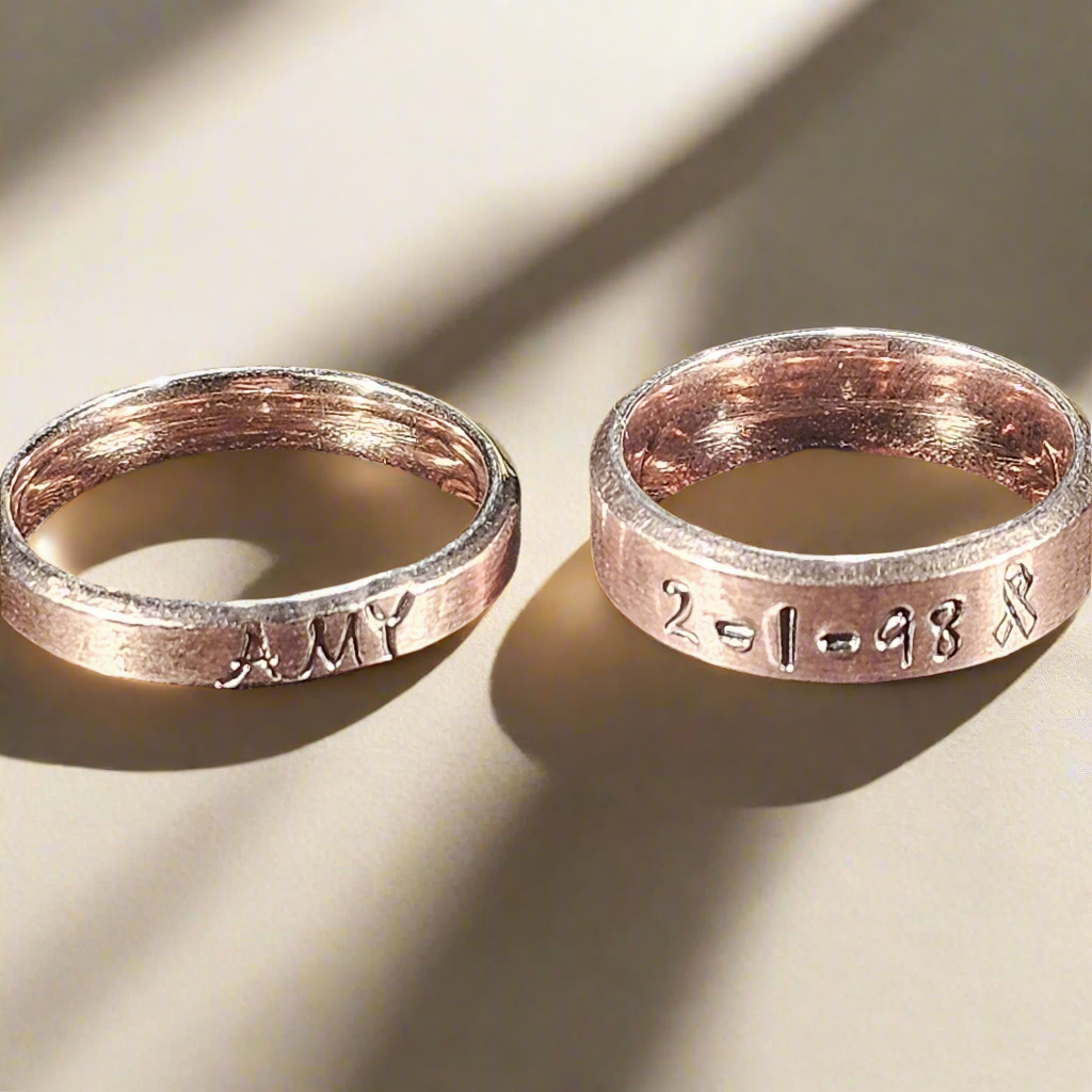 Engraved Custom Name Ring - Rose Gold - Standard