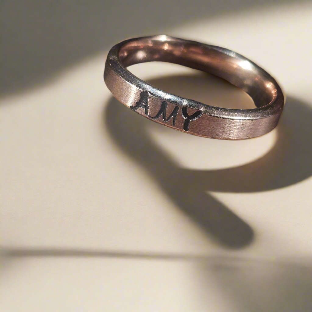 Engraved Custom Name Ring - Rose Gold - Standard