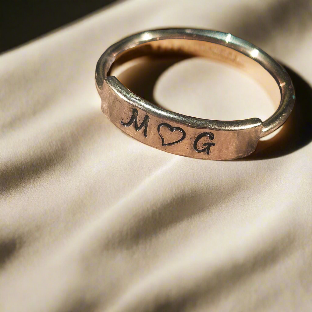 Deluxe Gold Personalized Custom Name Ring