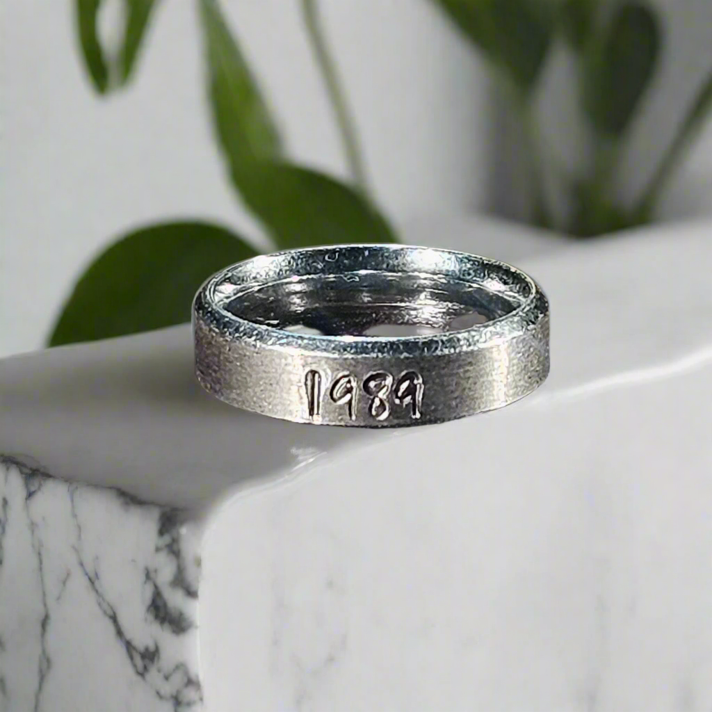 Engraved Custom Name Ring - Silver - Standard