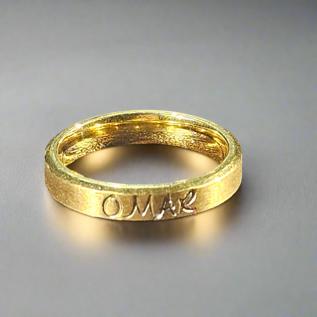 Engraved Custom Name Ring - Gold - Standard