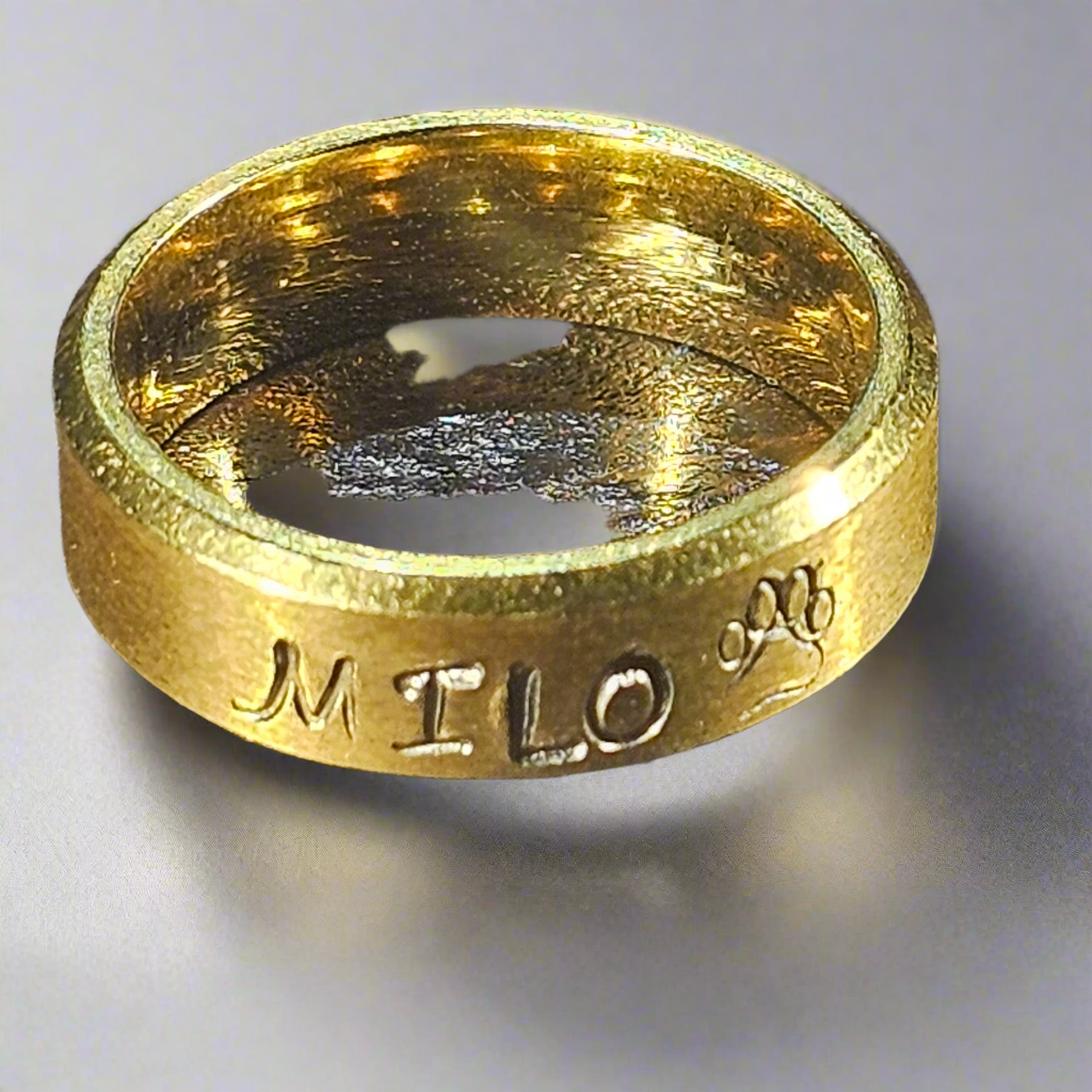 Engraved Custom Name Ring - Gold - Standard