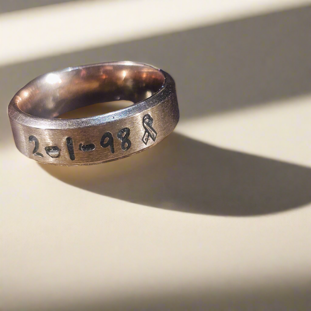 Engraved Custom Name Ring - Rose Gold - Standard